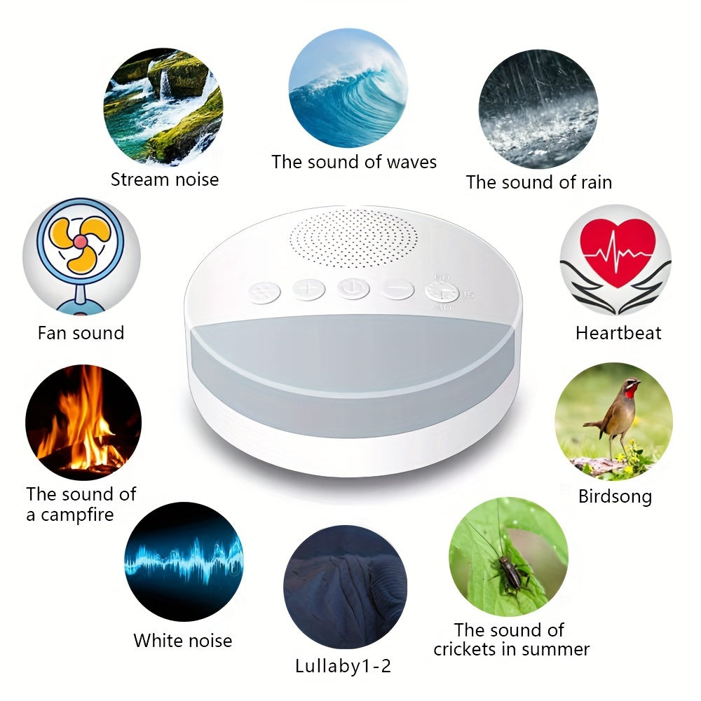 Portable Sleep Sound Device – Natural Soothing Sounds and Memory Function for Deep Sleep