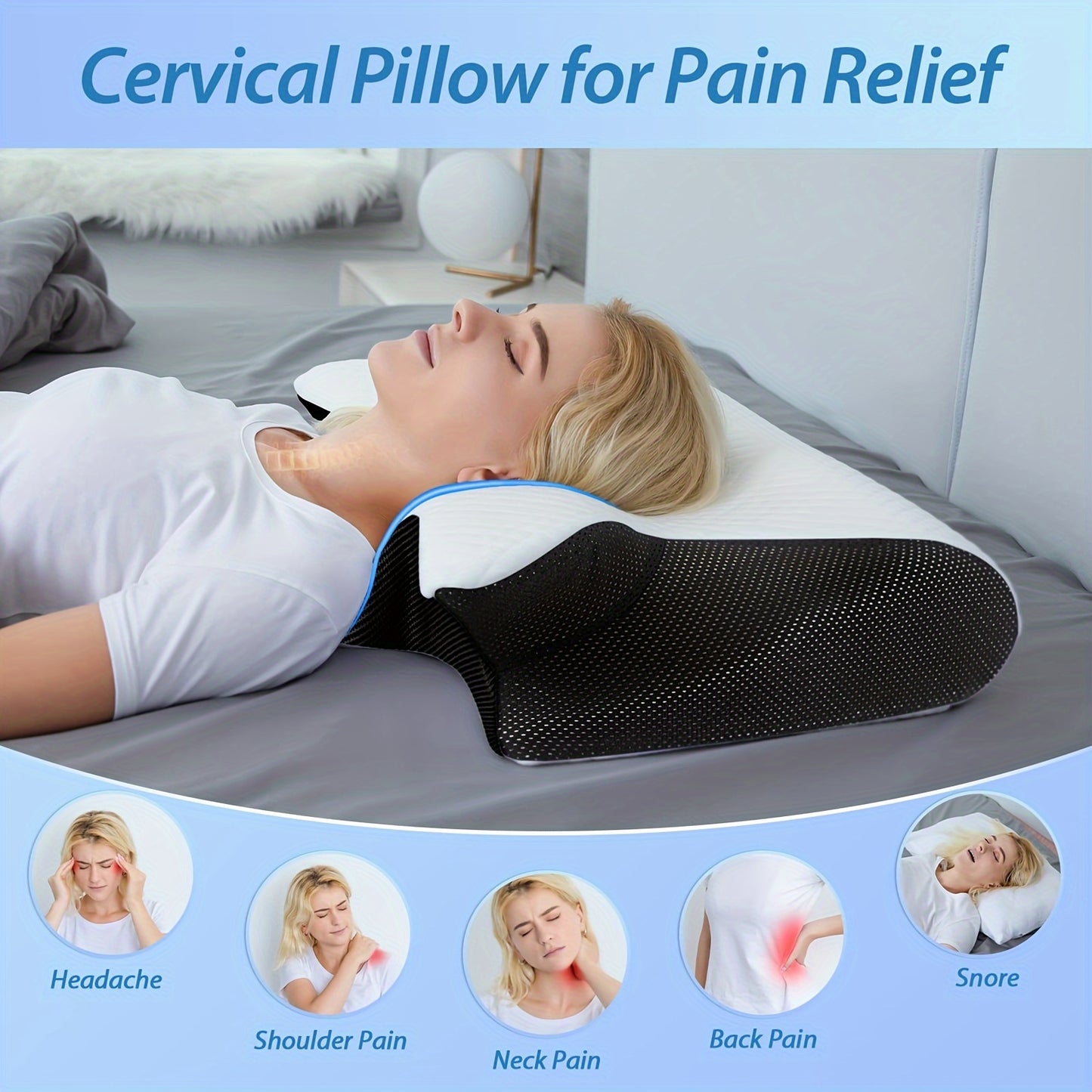 Comfort Pillow Adapts to You no Matter how You Sleep