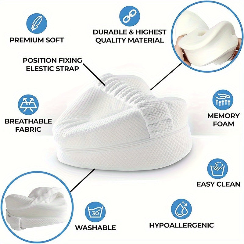 Leg Pillow - Soft Knee Support Cushion for Pressure Relief Cover, Ideal for Naptime and Nighttime Comfort