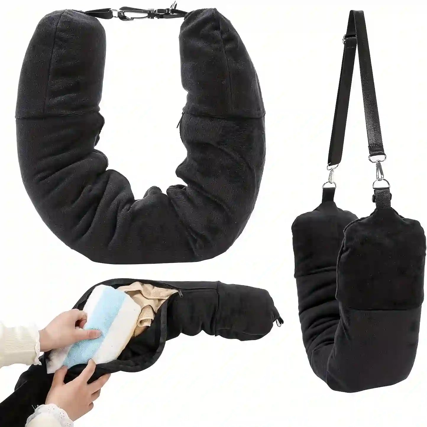 TravelMate™ — Stuffable Neck Pillow - The Only Pillow That Packs Clothes Too