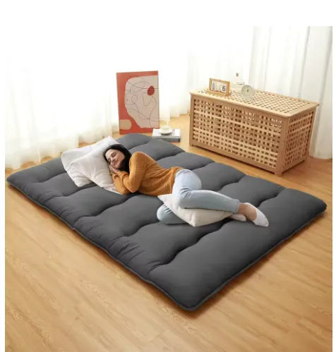 Grey Foldable Japanese Futon Mattress – Comfort and Versatility with Minimalist Style