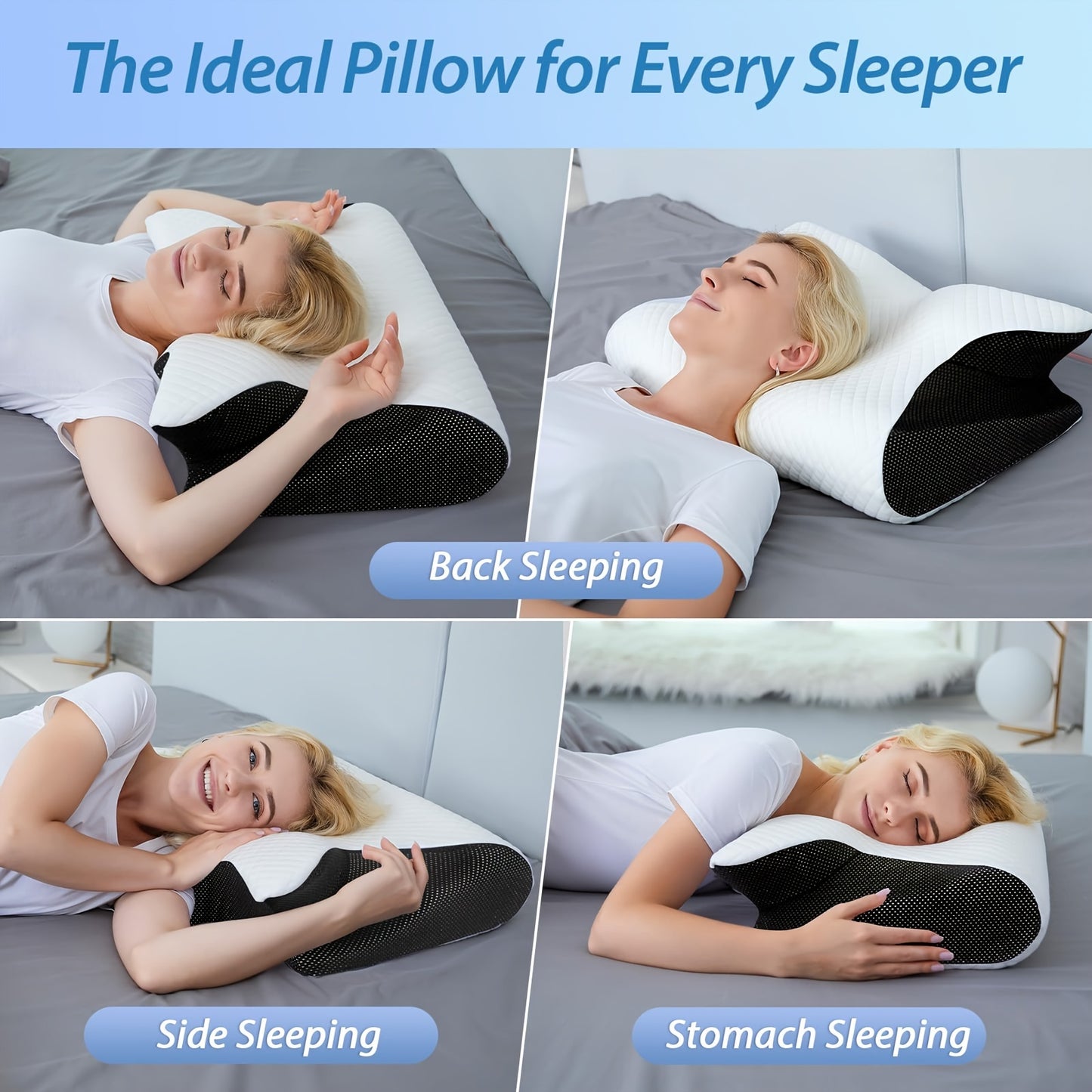 Comfort Pillow Adapts to You no Matter how You Sleep